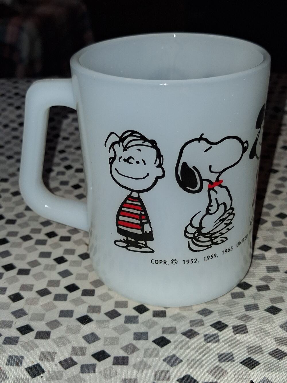 Vthlg 1965 Federal Glass Peanuts Mug Cup